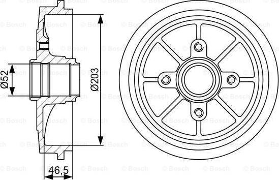 BOSCH 0 986 477 126 - Гальмівний барабан autocars.com.ua