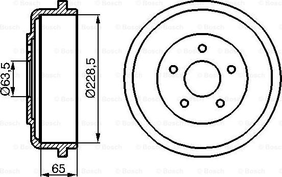 BOSCH 0 986 477 129 - Гальмівний барабан autocars.com.ua