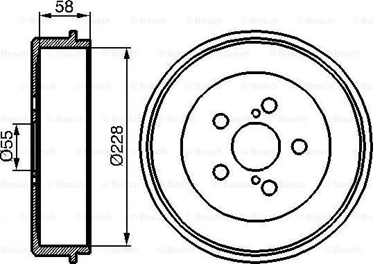 BOSCH 0 986 477 140 - Тормозной барабан avtokuzovplus.com.ua