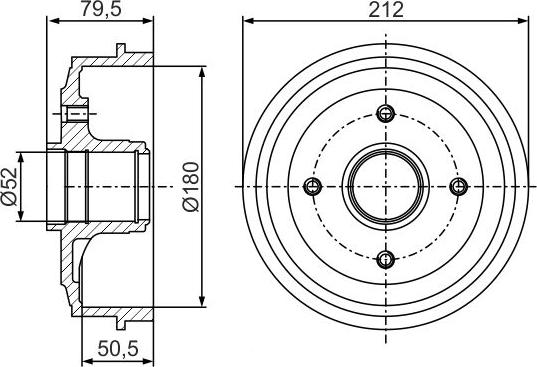 BOSCH 0 986 477 153 - Тормозной барабан avtokuzovplus.com.ua