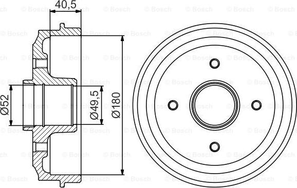 BOSCH 0 986 477 156 - Гальмівний барабан autocars.com.ua