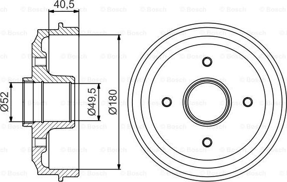 BOSCH 0 986 477 157 - Гальмівний барабан autocars.com.ua