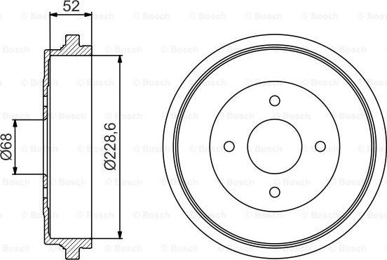 BOSCH 0 986 477 158 - Тормозной барабан avtokuzovplus.com.ua