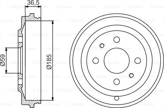 BOSCH 0 986 477 161 - Гальмівний барабан autocars.com.ua