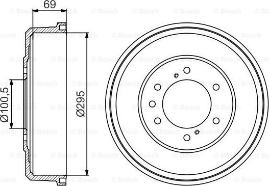 BOSCH 0 986 477 165 - Гальмівний барабан autocars.com.ua