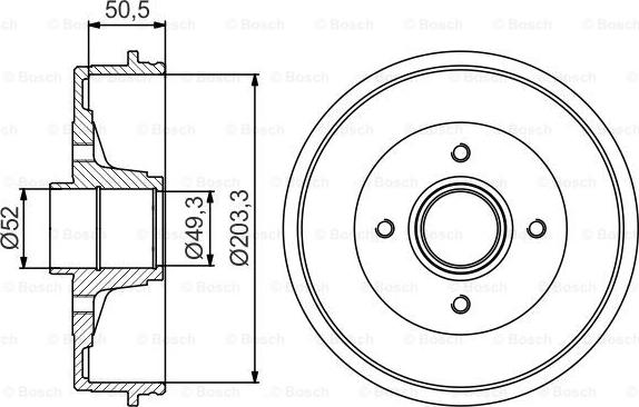 BOSCH 0 986 477 170 - Гальмівний барабан autocars.com.ua