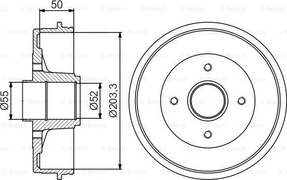 BOSCH 0 986 477 171 - Гальмівний барабан autocars.com.ua