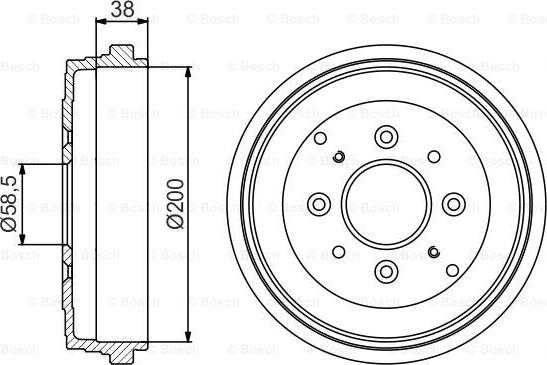 BOSCH 0 986 477 174 - Гальмівний барабан autocars.com.ua