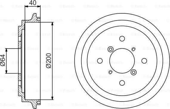 BOSCH 0 986 477 188 - Тормозной барабан avtokuzovplus.com.ua