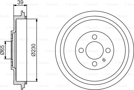 BOSCH 0 986 477 194 - Гальмівний барабан autocars.com.ua