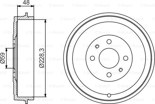 BOSCH 0 986 477 212 - Тормозной барабан avtokuzovplus.com.ua