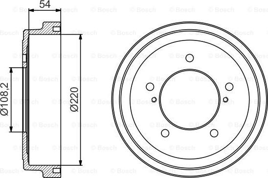 BOSCH 0 986 477 213 - Тормозной барабан avtokuzovplus.com.ua