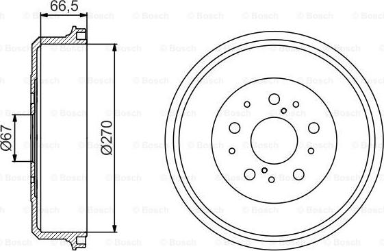 BOSCH 0 986 477 224 - Тормозной барабан avtokuzovplus.com.ua