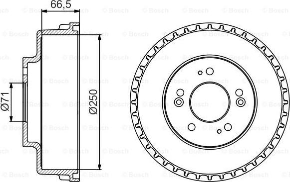 BOSCH 0 986 477 228 - Гальмівний барабан autocars.com.ua