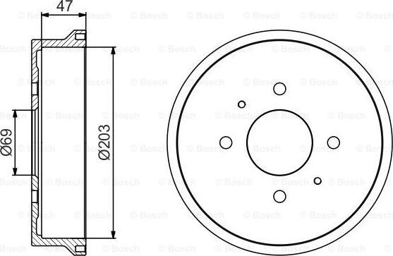 BOSCH 0 986 477 235 - Тормозной барабан avtokuzovplus.com.ua