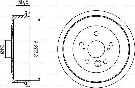 BOSCH 0 986 477 242 - Гальмівний барабан autocars.com.ua