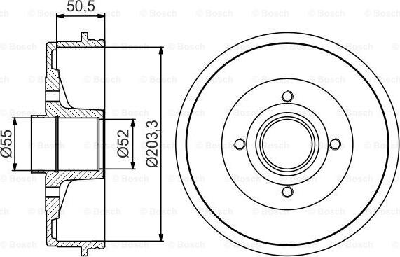 BOSCH 0 986 477 254 - Гальмівний барабан autocars.com.ua