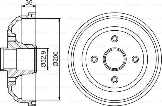 BOSCH 0 986 477 265 - Тормозной барабан avtokuzovplus.com.ua