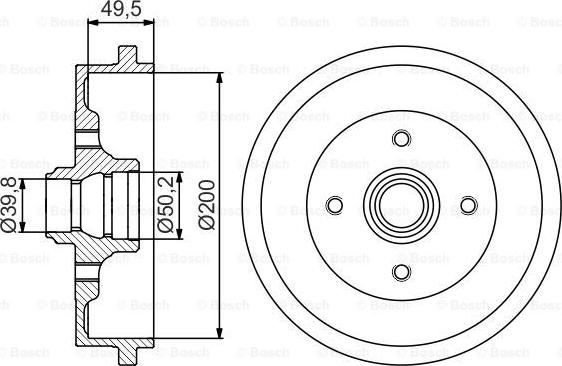 BOSCH 0 986 477 267 - Гальмівний барабан autocars.com.ua