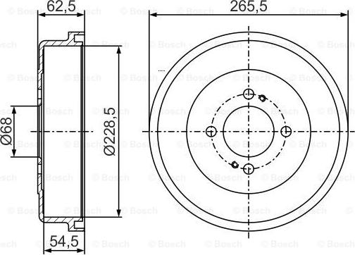 BOSCH 0 986 477 272 - Гальмівний барабан autocars.com.ua