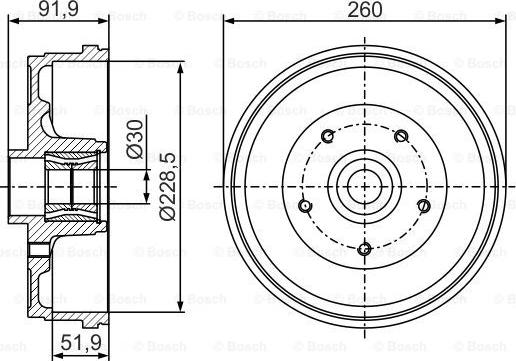 BOSCH 0 986 477 283 - Тормозной барабан autodnr.net