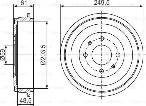 BOSCH 0 986 477 286 - Тормозной барабан avtokuzovplus.com.ua