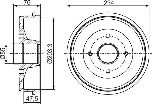 BOSCH 0 986 477 290 - Гальмівний барабан autocars.com.ua
