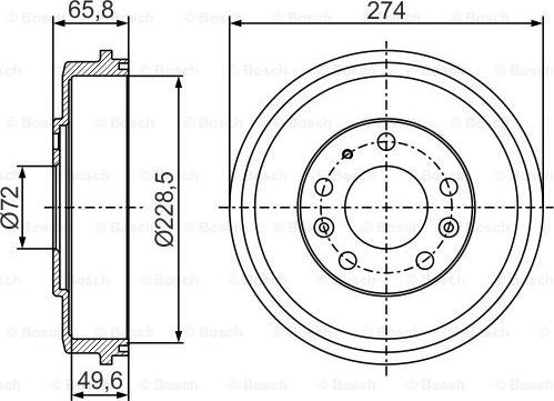 BOSCH 0 986 477 294 - Гальмівний барабан autocars.com.ua