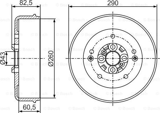 BOSCH 0 986 477 295 - Гальмівний барабан autocars.com.ua