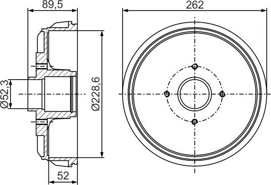 BOSCH 0 986 477 331 - Тормозной барабан avtokuzovplus.com.ua