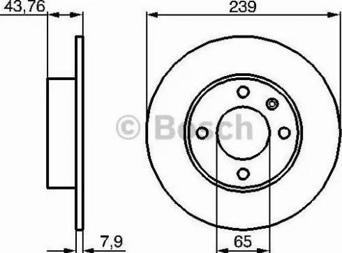 BOSCH 0 986 478 009 - Гальмівний диск autocars.com.ua