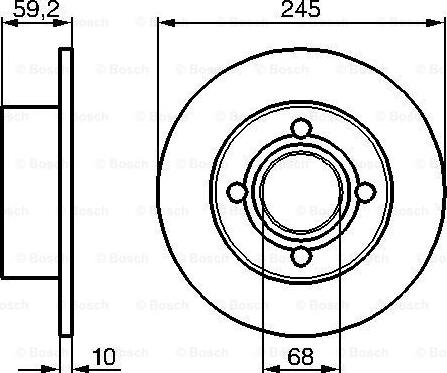 BOSCH 0 986 478 019 - Гальмівний диск autocars.com.ua