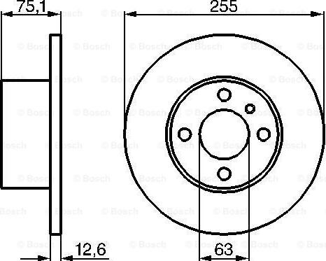 BOSCH 0 986 478 032 - Тормозной диск avtokuzovplus.com.ua