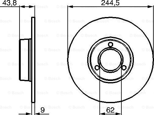 BOSCH 0 986 478 052 - Гальмівний диск autocars.com.ua