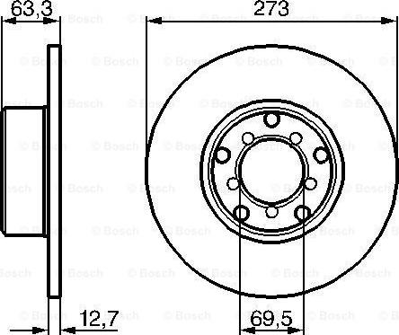 BOSCH 0 986 478 055 - Тормозной диск avtokuzovplus.com.ua