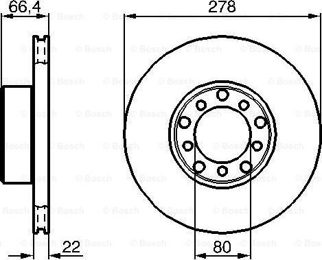 BOSCH 0 986 478 060 - Гальмівний диск autocars.com.ua