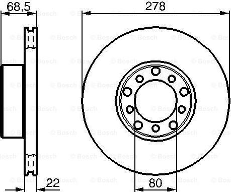 BOSCH 0 986 478 061 - Гальмівний диск autocars.com.ua