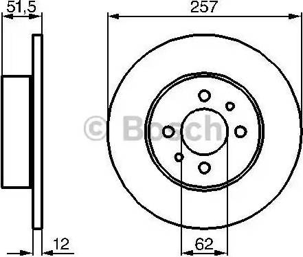 BOSCH 0 986 478 066 - Тормозной диск avtokuzovplus.com.ua