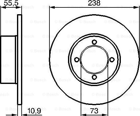 BOSCH 0 986 478 079 - Гальмівний диск autocars.com.ua