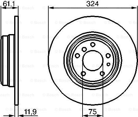 BOSCH 0 986 478 095 - Тормозной диск avtokuzovplus.com.ua