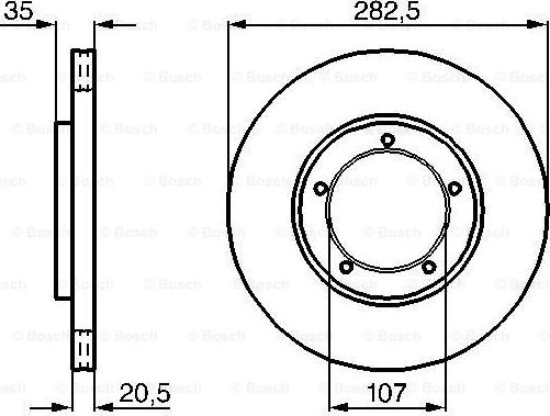 BOSCH 0 986 478 097 - Тормозной диск avtokuzovplus.com.ua