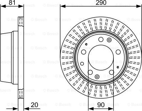 BOSCH 0 986 478 098 - Гальмівний диск autocars.com.ua