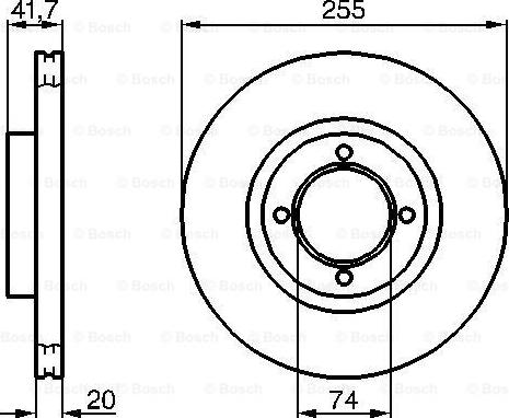 BOSCH 0 986 478 106 - Гальмівний диск autocars.com.ua