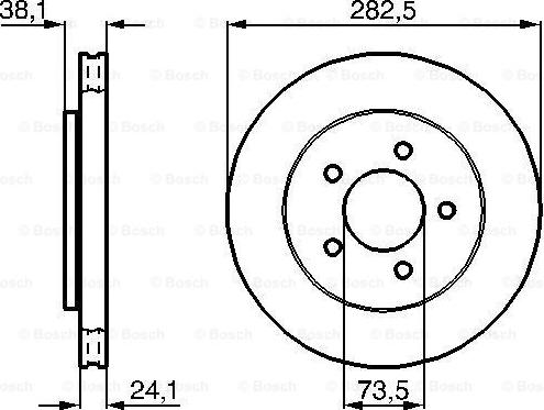 BOSCH 0 986 478 109 - Тормозной диск avtokuzovplus.com.ua