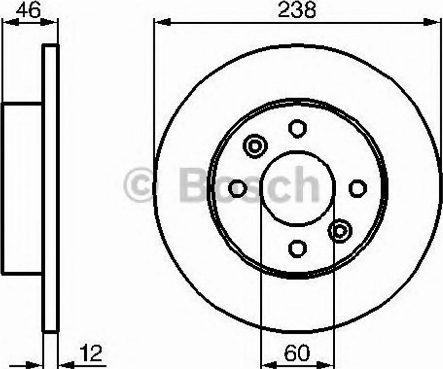 BOSCH 0986478112 - Тормозной диск avtokuzovplus.com.ua