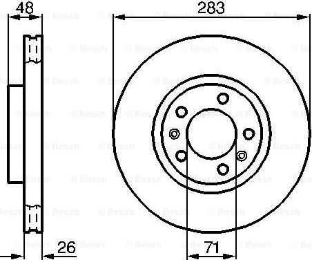 BOSCH 0 986 478 125 - Гальмівний диск autocars.com.ua