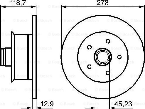 BOSCH 0 986 478 136 - Тормозной диск avtokuzovplus.com.ua