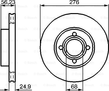 BOSCH 0 986 478 137 - Тормозной диск avtokuzovplus.com.ua