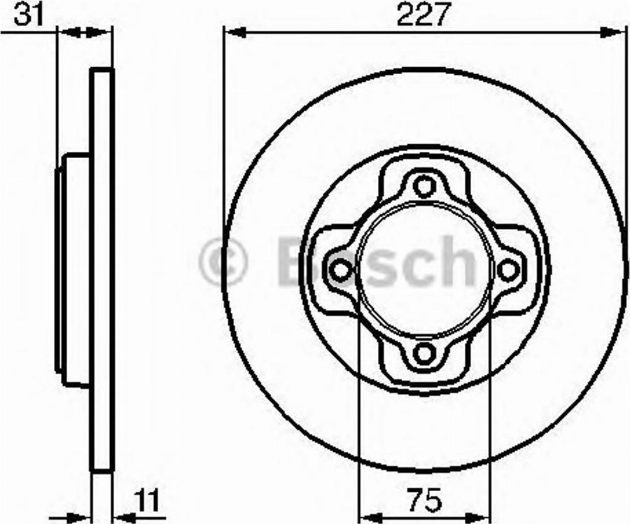 BOSCH 0 986 478 156 - Тормозной диск avtokuzovplus.com.ua