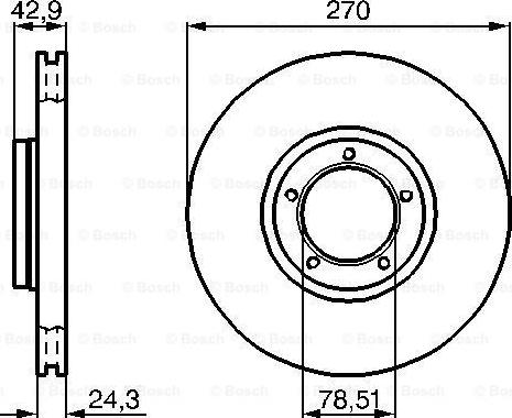 BOSCH 0 986 478 166 - Гальмівний диск autocars.com.ua